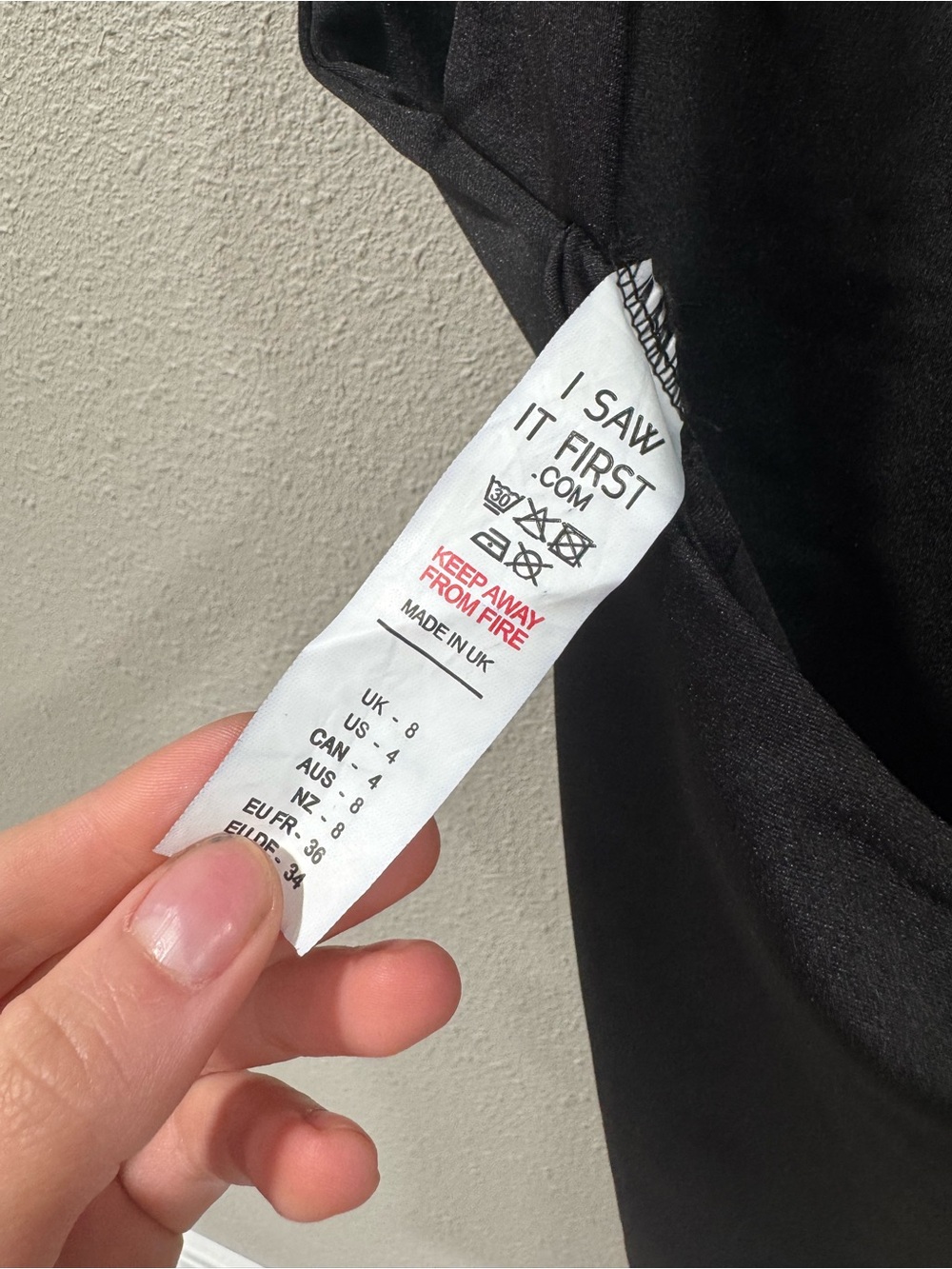 NWT I Saw It First Black Bodysuit - Sleek Stretch Support - Picture 4 of 5